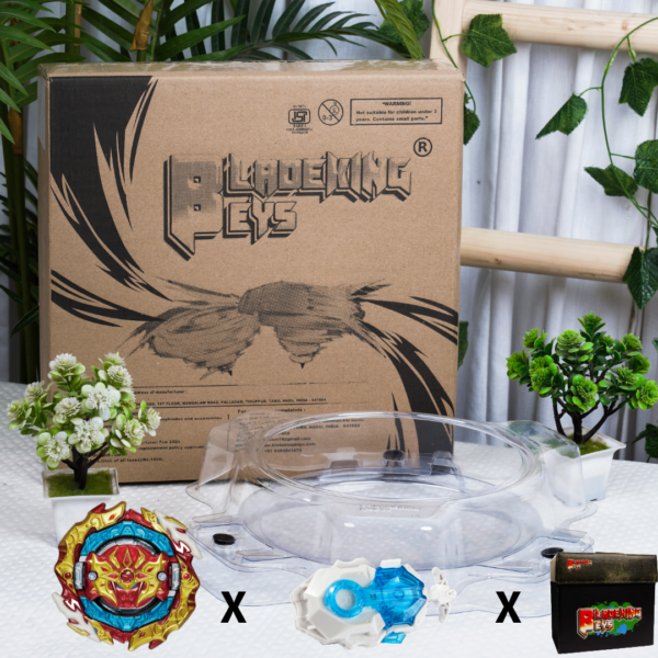 BLADEKING BEYS Beystadium – B188-01 Astral Spriggan+ DB Launcher LR + New Unbreakable Transparent Material Suitables For Metal-Fusion, Turboo, Dynamite Battle And Burstultimate