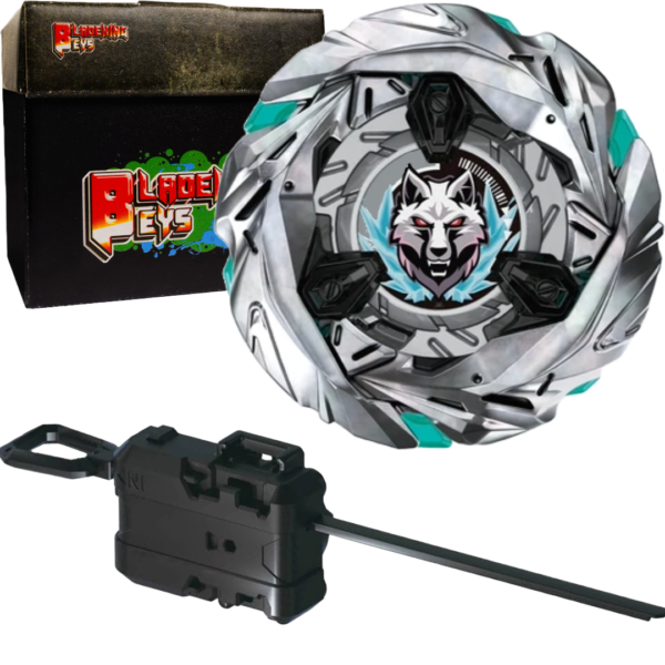 BLADEKING BEYS Launcher Kit- UX-08 SilverWolf 3-80FB + Winder Launcher + Toy Storage Box