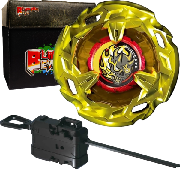 BLADEKING BEYS Launcher Kit- bx-gold 00-02 Hells Scythee 4-60T + Winder Launcher + Toy Storage Box