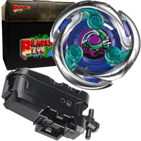 BLADEKING BEYS String Launcher Set- UX-05 ShinobiShadow 1-80MN + String Launcher + Toy Storage Box