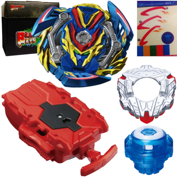 BLADEKING BEYS String Launcher Set- B134 Slash' Valkyrie Blitz' Power Retsu + 1 Way String Launcher + Toy Storage Box