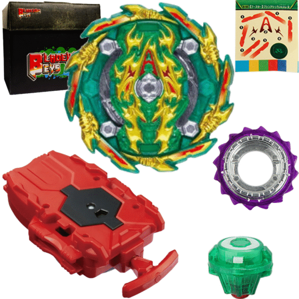 BLADEKING BEYS String Launcher Set- B135 Bushin Ashura Hurricane Keep Ten + 1 Way String Launcher + Toy Storage Box