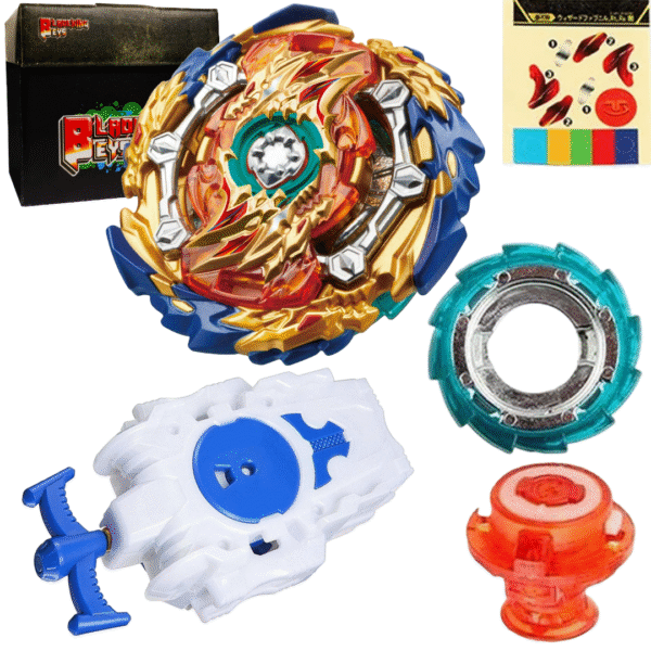 BLADEKING BEYS String Launcher Set- B139 Wizard Faf. Ratchet Ri.Sen + 1 Way String Launcher + Toy Storage Box