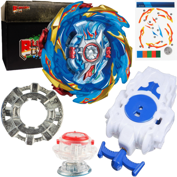 BLADEKING BEYS String Launcher Set- B174-02 Helios Volcano Ou Zone + 1 Way String Launcher + Toy Storage Box