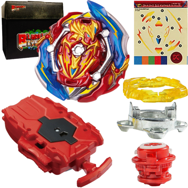 BLADEKING BEYS String Launcher Set- B150 Union Achiless Convert Xt+ Retsu + 1 Way String Launcher + Toy Storage Box