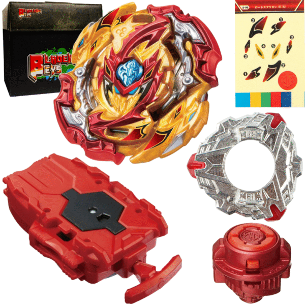 BLADEKING BEYS String Launcher Set- B149 Lord Sprig' Blitz Dimension' + 1 Way String Launcher + Toy Storage Box