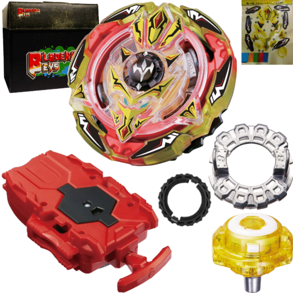 BLADEKING BEYS String Launcher Set- B103 Screw Trid'nt 8Bump Wedge + 1 Way String Launcher + Toy Storage Box