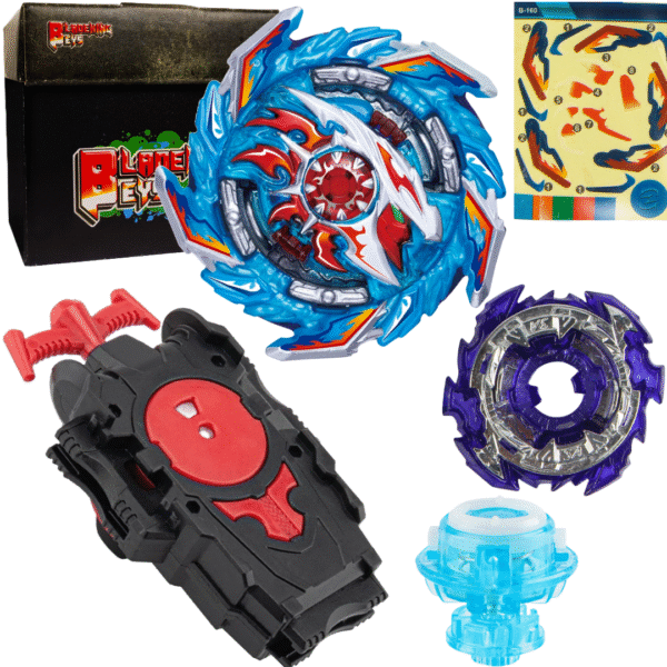 BLADEKING BEYS String Launcher Set- B160 King Helios Zone 1B + 1 Way String Launcher + Toy Storage Box