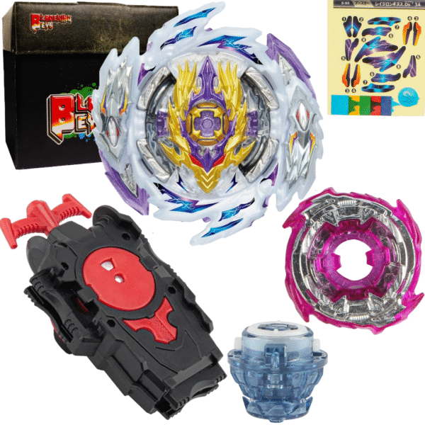 BLADEKING BEYS String Launcher Set- B168 Rage Longinus Destroy 1A + 1 Way String Launcher + Toy Storage Box