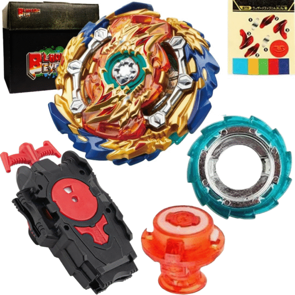 BLADEKING BEYS String Launcher Set- B139 Wizard Faf. Ratchet Ri.Sen + 1 Way String Launcher + Toy Storage Box