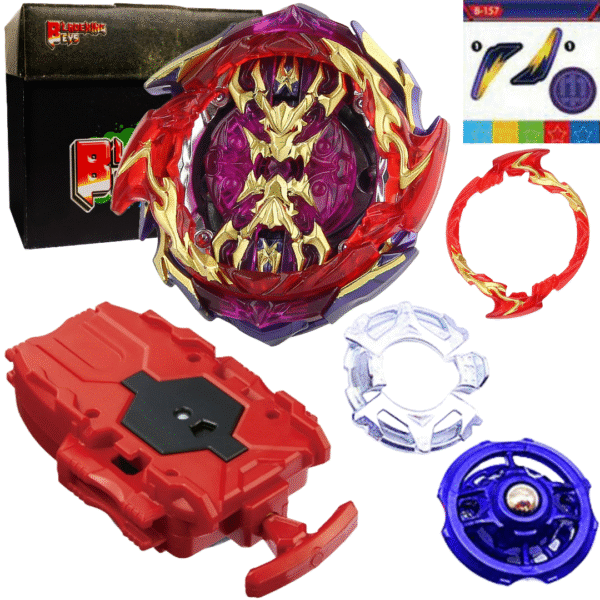 BLADEKING BEYS String Launcher Set- B157 Bigbang Genesis 0 Yar' Meta + 1 Way String Launcher + Toy Storage Box