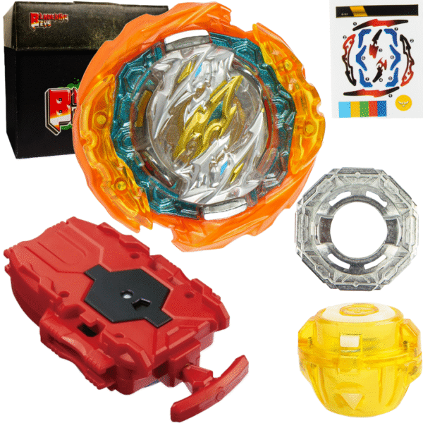 BLADEKING BEYS String Launcher Set- B181 Cyclone Ragnaruk Giga Never6 + 1 Way String Launcher + Toy Storage Box