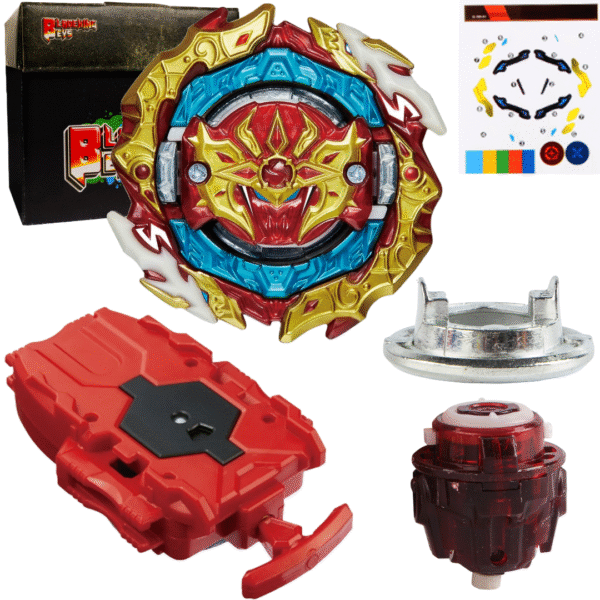 BLADEKING BEYS String Launcher Set- B188-01 Astral Sprig' Over Quattro-0 Duel Spin + 1 Way String Launcher + Toy Storage Box
