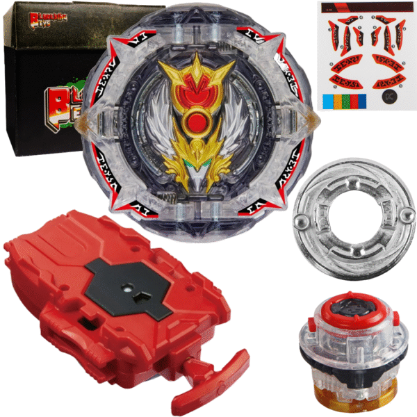 BLADEKING BEYS String Launcher Set- B192 Greatest Raphael Over High Xt+ + 1 Way String Launcher + Toy Storage Box