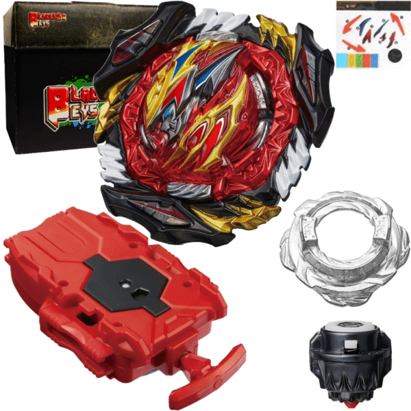 BLADEKING BEYS String Launcher Set- B197 Divine Belial Nexus Adventure3 + 1 Way String Launcher + Toy Storage Box