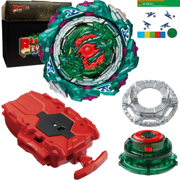 BLADEKING BEYS String Launcher Set- B198-01 Chain Kerbus' Forttresss' Yard'-6 + 1 Way String Launcher + Toy Storage Box