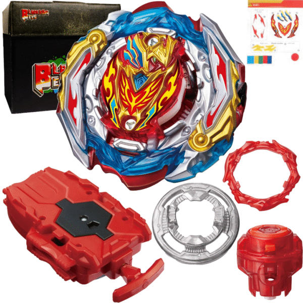 BLADEKING BEYS String Launcher Set- B201 Zest Achiless ilegall quattroo' + 1 Way String Launcher + Toy Storage Box