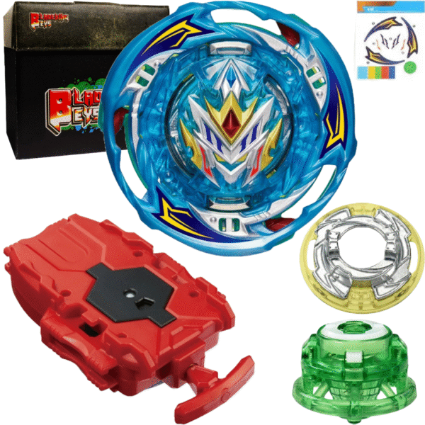 BLADEKING BEYS String Launcher Set- B202 Wind Knig' Moon Bounce-6 + 1 Way String Launcher + Toy Storage Box