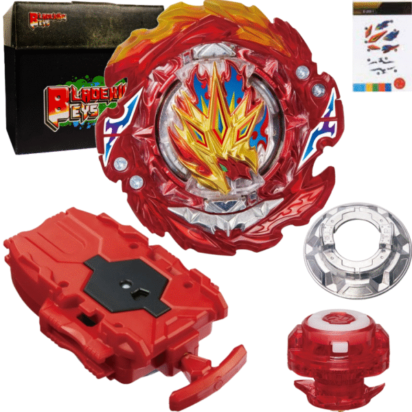 BLADEKING BEYS String Launcher Set- B203R Super Hyperion MR Tapered Xplo-2 + 1 Way String Launcher + Toy Storage Box