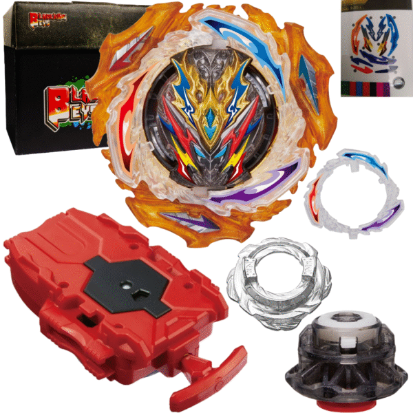 BLADEKING BEYS String Launcher Set- B203Y Divine Belial Nexus Bearing Drift + H Gear + 1 Way String Launcher + Toy Storage Box