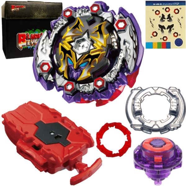 BLADEKING BEYS String Launcher Set- B125 Dead Hade 11Turn Zephyr' + 1 Way String Launcher + Toy Storage Box