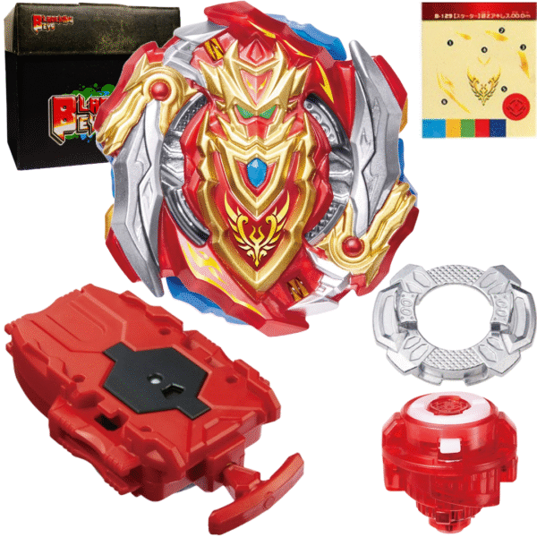 BLADEKING BEYS String Launcher Set- B129 Cho-Z Achiless 0 Dimension + 1 Way String Launcher + Toy Storage Box