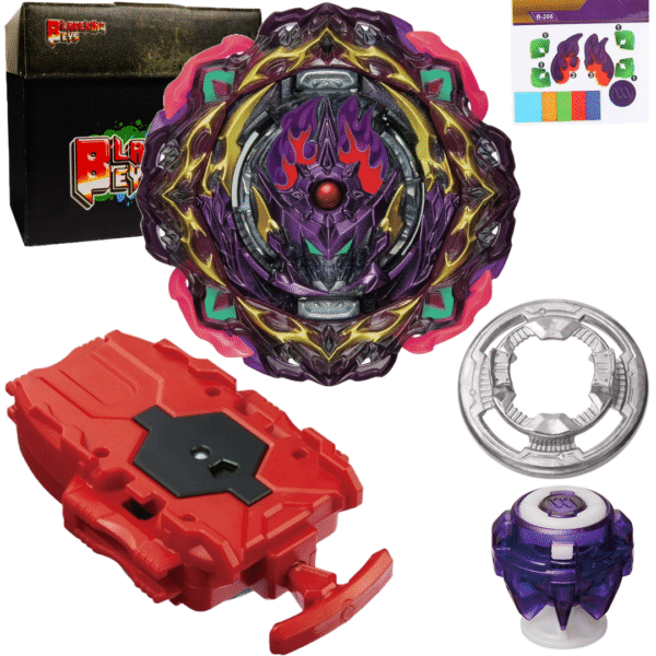 BLADEKING BEYS String Launcher Set- B206 Barricade Lucifer Ille' Bearing Mo'-10 + 1 Way String Launcher + Toy Storage Box