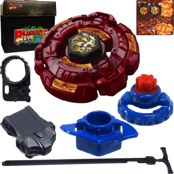 BLADEKING BEYS BB 00-Red 106 Fang Leone' W105R²F + pull rule type launcher + Toy storage Box