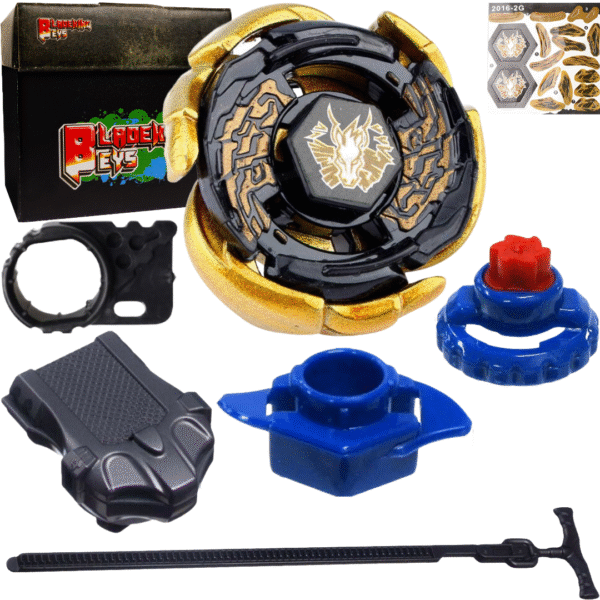 "BLADEKING BEYS BB-00-70gold Galaxe Pegasis W105R2F  + pull rule type launcher + Toy storage Box"