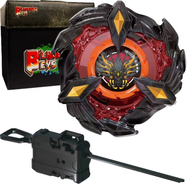 BLADEKING BEYS Launcher Kit- BX-black 00-23 Phoenix-Wing 9-60GF + Winder Launcher + Toy Storage Box