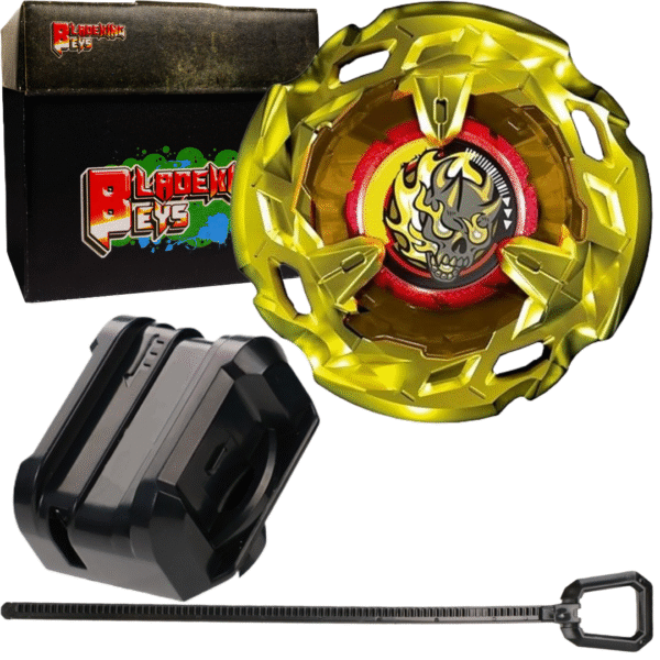 BLADEKING BEYS Launcher Kit- bx-gold 00-02 Hells Scythee 4-60T + Small Winder Launcher + Toy Storage Box