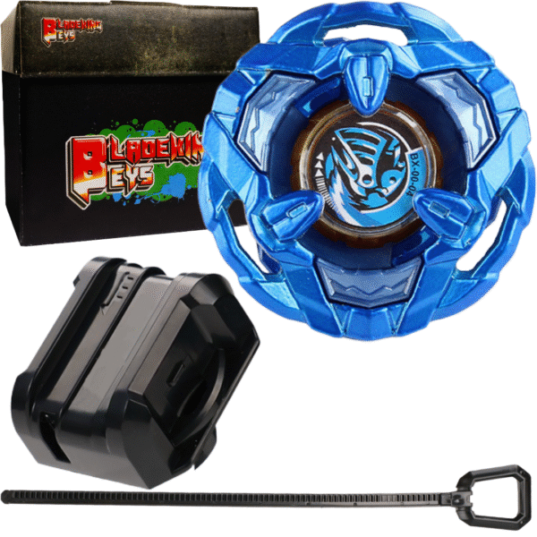 BLADEKING BEYS Launcher Kit- bx- blue 00-04 Knight' Shield 4-80N + Small Winder Launcher + Toy Storage Box