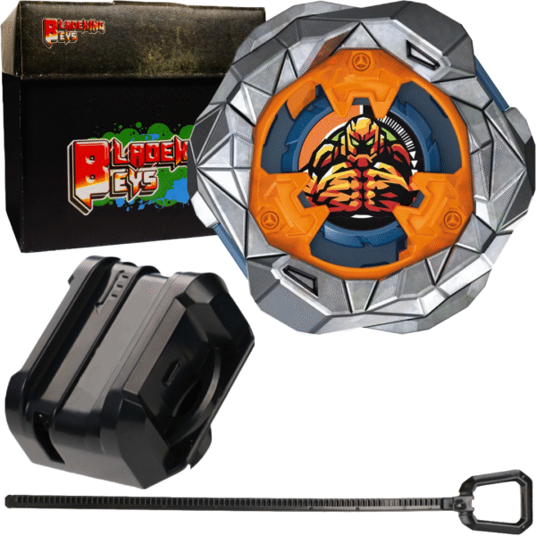 BLADEKING BEYS Launcher Kit- UX-13 GolemRock' 1-60UN + Small Winder Launcher + Toy Storage Box