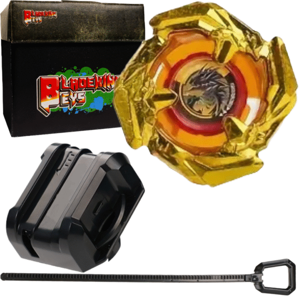 BLADEKING BEYS Launcher Kit- bx- gold 00-00 Cobalt Drake 4-60F + Small Winder Launcher + Toy Storage Box