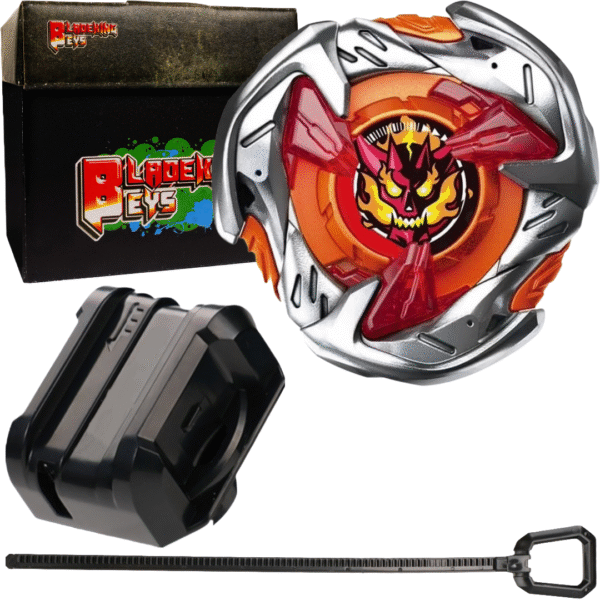 BLADEKING BEYS Launcher Kit- UX-02 Hells Hammer 3-70H + Small Winder Launcher + Toy Storage Box