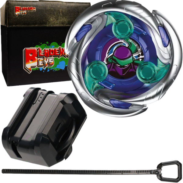 BLADEKING BEYS Launcher Kit- UX-05 ShinobiShadow 1-80MN + Small Winder Launcher + Toy Storage Box