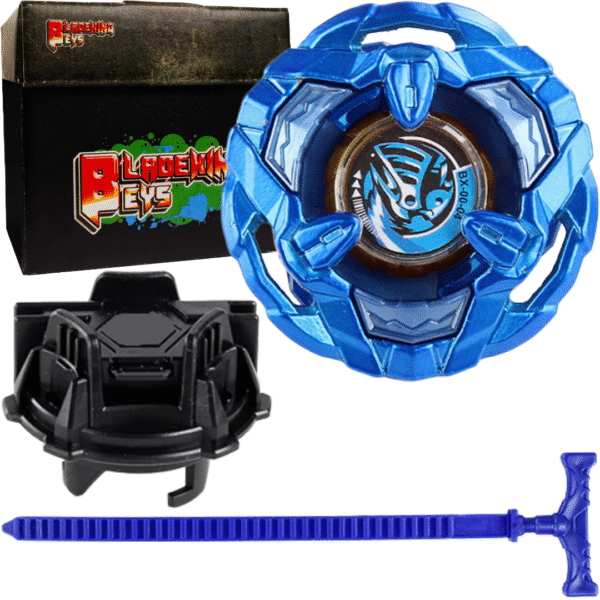 BLADEKING BEYS Launcher Kit- bx- blue 00-04 Knight' Shield 4-80N + Small Winder Launcher + Toy Storage Box