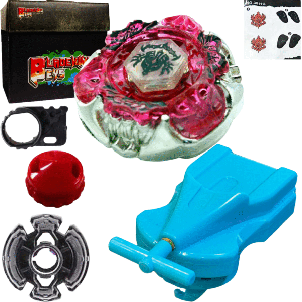 BLADEKING BEYS BB 00-80 Pink Gravety Destroyer AD145WD + 1 Way String Launcher (Right Spin) + Toy storage Box