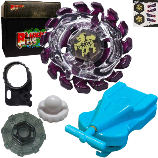 BLADEKING BEYS BB 86 Poison Zurafa S130MB + 1 Way String Launcher (Right Spin) + Toy Storage Box