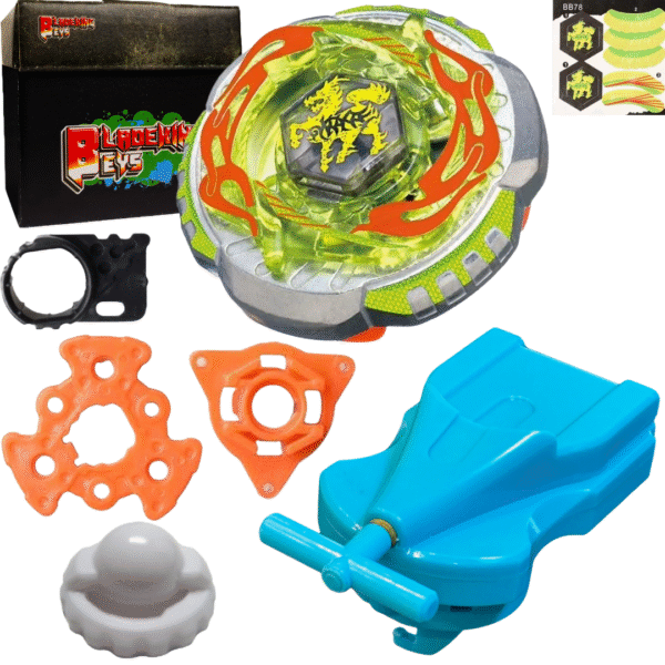 BLADEKING BEYS B78 Rock Zurafa R145WB + 1 Way String Launcher (Right Spin) + Toy Storage Box