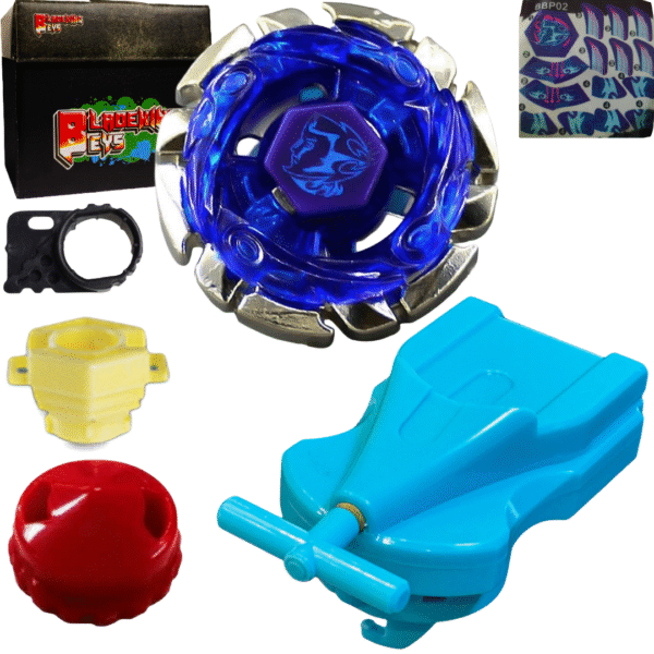 BLADEKING BEYS BB 00-145 Dark' Poseidon 145WD + 1 Way String Launcher (Right Spin) + Toy Storage Box