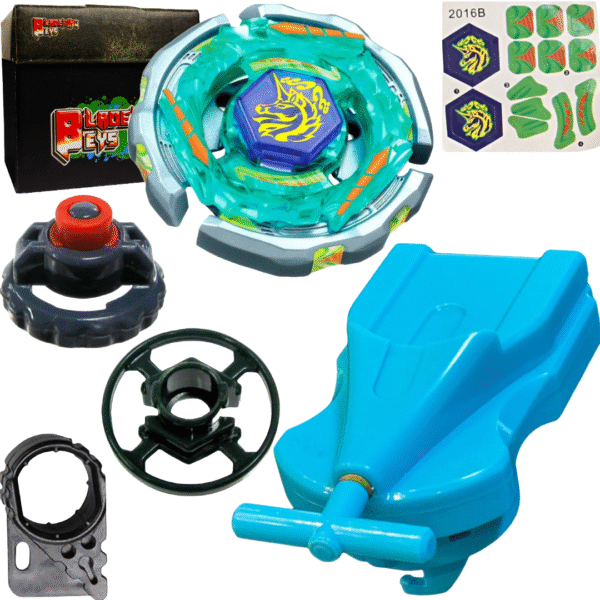BLADEKING BEYS BB71 Ray' Striker D125CS + 1 Way String Launcher (Right Spin) + Toy Storage Box