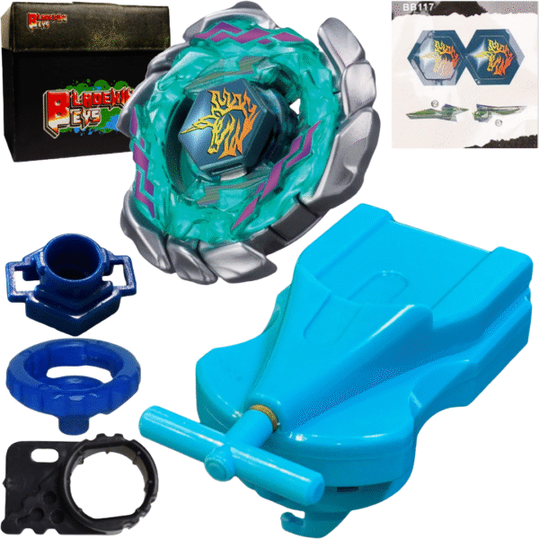 BLADEKING BEYS BB117 Blits Strikar' 100RSF+ 1 Way String Launcher(Right Spin)+Toys Storage Box