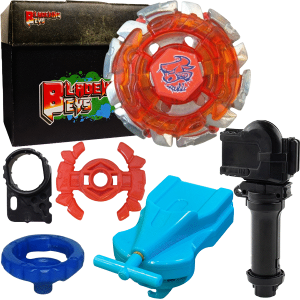 BLADEKING BEYS BB40 Dark' Bull' H145SD + 1 Way String Launcher (Right Spin) + Toy Storage  Box
