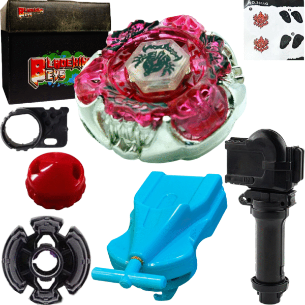 BLADEKING BEYS BB 00-80 Pink Gravety Destroyer AD145WD + 1 Way String Launcher (Right Spin) + Toy storage Box