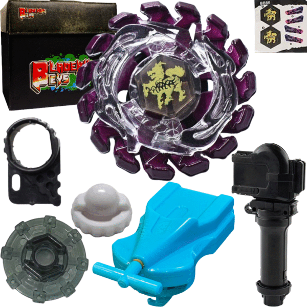 BLADEKING BEYS BB 86 Poison Zurafa S130MB + 1 Way String Launcher (Right Spin) + Toy Storage Box