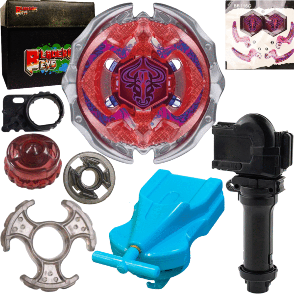 BLADEKING BEYS BB-00-116F Forbidden Ionis ED145FB + 1 Way String Launcher (Right Spin) + Toy Storage Box
