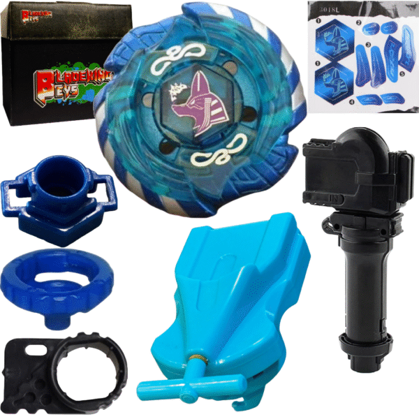 BLADEKING BEYS B116 Mercurry Anubius 85XF + 1 Way String Launcher (Right Spin) + Toy Storage Box