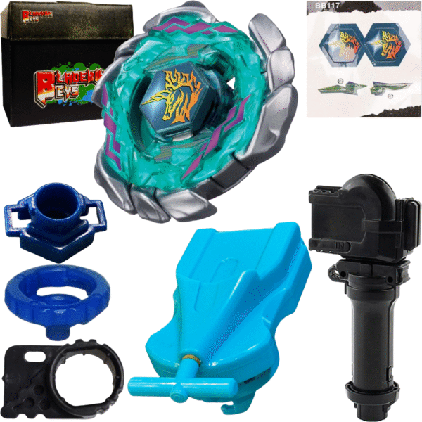 BLADEKING BEYS BB117 Blits Strikar' 100RSF+ 1 Way String Launcher(Right Spin)+Toys Storage Box