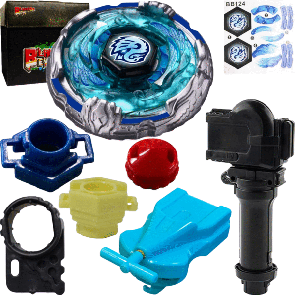 BLADEKING BEYS BB124 Kreis Cygnus 145WD + 1 Way String Launcher (Right Spin) + Toy Storage Box